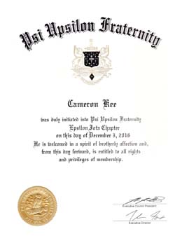 Certificate sample 1