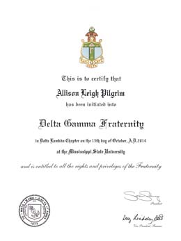Certificate sample 3