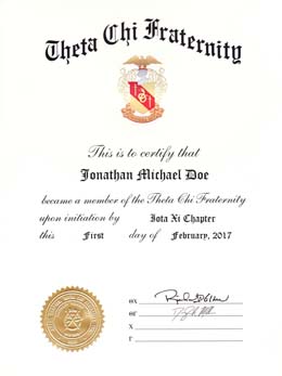 Certificate sample 5